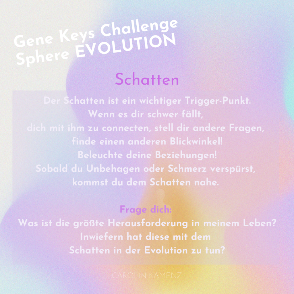 Gene Keys, Goldener Pfad, Evolution, Schatten